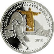 1000 Francs CFA 2014 FIFA World Cup Brazil, Togo, 2012 reverse image
