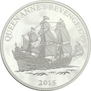 1000 Francs CFA Queen Anne's Revenge, Togo, 2015 reverse image