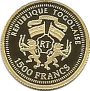 1500 Francs CFA Albert Einstein obverse image