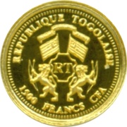 1500 Francs CFA Standing Genius obverse image