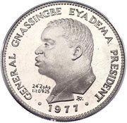 5000 Francs CFA General Gnassingbe Eyadema; Pattern reverse image