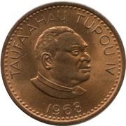 1 Seniti - Taufa'ahau Tupou IV obverse image