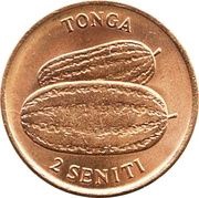 2 Seniti - Taufa'ahau Tupou IV FAO obverse image
