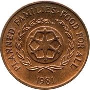 2 Seniti - Taufa'ahau Tupou IV FAO, Tonga, 1981-1996 reverse image