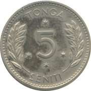5 Seniti - Salote Tupou III reverse image