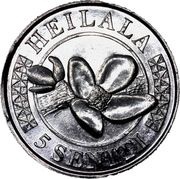 5 Seniti - Tupou VI, Tonga, 2015 reverse image