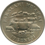 10 Seniti - Taufa'ahau Tupou IV FAO reverse image