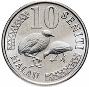 10 Seniti - Tupou VI, Tonga, 2018-2022 reverse image