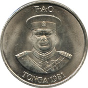 20 Seniti - Taufa'ahau Tupou IV FAO obverse image