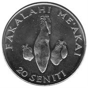 20 Seniti - Taufa'ahau Tupou IV FAO, Tonga, 2002-2005 reverse image