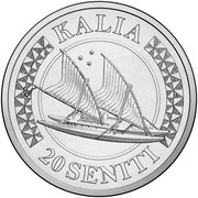 20 Seniti - Tupou VI, Tonga, 2015-2022 reverse image