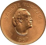 50 Seniti - Salote Tupou III Countermarked - IN MEMORIAM obverse image