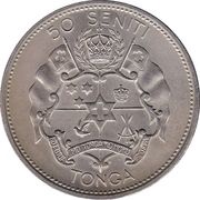 50 Seniti - Taufa'ahau Tupou IV Coronation reverse image