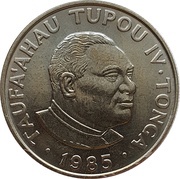 50 Seniti - Tāufaʻahau Tupou IV Queen Elizabeth the Queen Mother obverse image