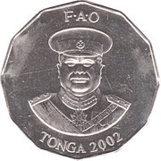 50 Seniti - Taufa'ahau Tupou IV FAO; magnetic obverse image