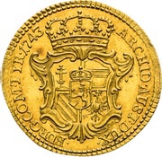 1 Ducat - Maria Theresia Prague, Bohemia, 1743-1745 reverse image