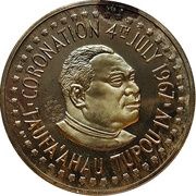 1 Pa'anga - Taufa'ahau Toupou IV Countermarked obverse image