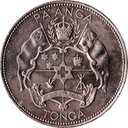 1 Pa'anga - Taufa'ahau Tupou IV, Tonga, 1968-1974 reverse image