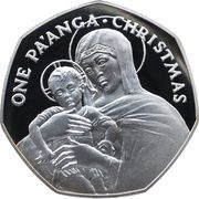 1 Pa'anga - Taufa'ahau Tupou IV Christmas; Silver Proof issue reverse image