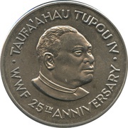 1 Pa'anga - Taufa'ahau Tupou IV World Wildlife Fund obverse image