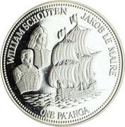 1 Pa'anga - Taufa'ahau Toupou IV Explorers, Tonga, 1991 reverse image