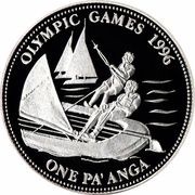 1 Pa'anga - Taufa'ahau Tupou IV Sailing, Tonga, 1992 reverse image