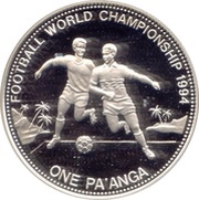 1 Pa'anga - Taufa'ahau Tupou IV World Championship, Tonga, 1992 reverse image