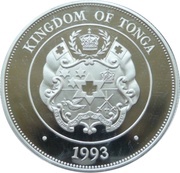 1 Pa'anga - Tāufaʻahau Tupou IV Coronation Jubilee obverse image
