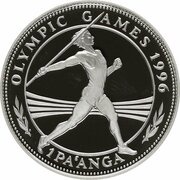 1 Pa'anga - Taufa'ahau Tupou IV Javelin, Tonga, 1994 reverse image