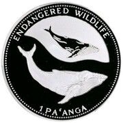1 Pa'anga - Taufa'ahau Tupou IV Endangered Wildlife, Tonga, 1994 reverse image