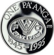 1 Pa'anga - Taufa'ahau Tupou IV FAO, Tonga, 1995 reverse image
