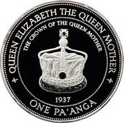1 Pa'anga - Tāufaʻahau Tupou IV Queen Mother's Crown, Tonga, 1996 reverse image