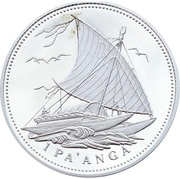 1 Pa'anga - Tāufaʻahau Tupou IV Catamaran, Tonga, 1998 reverse image