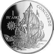 1 Pa'anga - Taufa'ahau Tupou IV "Concorde", Tonga, 1999 reverse image