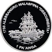 1 Pa'anga - Taufa'ahau Tupou IV HMS Descubierta, Tonga, 2001 reverse image