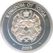 1 Pa'anga - Taufa'ahau Tupou IV Olympic Games 2004 obverse image