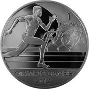 1 Pa'anga London 2012 Olympics, Tonga, 2012 reverse image