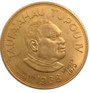 2 Pa'anga - Taufa'ahau Tupou IV Countermarked - COMMONWEALTH MEMBER obverse image