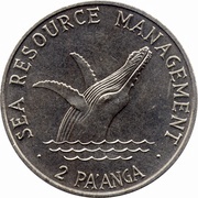 2 Pa'anga - Taufa'ahau Tupou IV Humpback Whale reverse image