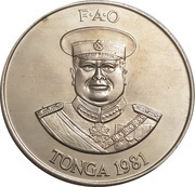 2 Pa'anga - Taufa'ahau Tupou IV FAO obverse image