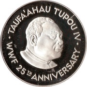 2 Pa'anga - Taufa'ahau Tupou IV WWF obverse image