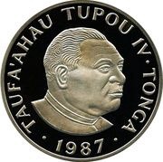 10 Pa'anga - Taufa’ahau Tupou IV Sailboats with Australian map obverse image