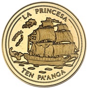 10 Pa'anga - Taufa'ahau Tupou IV "La Princesa", Tonga, 1998 reverse image