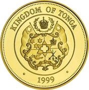 20 Pa'anga - Taufa'ahau Tupou IV Coronation of Queen Elizabeth II obverse image