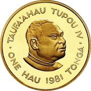 1 Hau - Taufa’ahau Tupou IV Royal Wedding obverse image