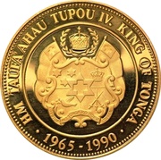 100 Pa'anga - Taufa'ahau Tupou IV Jubilee of Accession obverse image