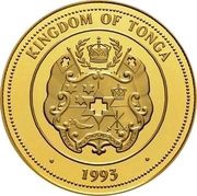 100 Pa'anga - Taufa'ahau Tupou IV Olympic Games obverse image