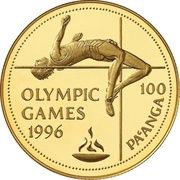 100 Pa'anga - Taufa'ahau Tupou IV High Jumper, Tonga, 1994 reverse image