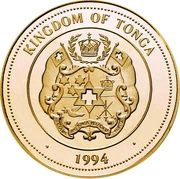 100 Pa'anga - Taufa'ahau Tupou IV Lau Banded Iguana obverse image