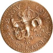 2¼ Pence TBO Countermark on French Guiana 2 Sous reverse image